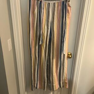 Jolt Pink and White Striped Pants